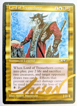 MTG ALLIANCES Lord of Tresserhorn SIGNED IN GOLD BY ANSON MADDOCKS - Image 1