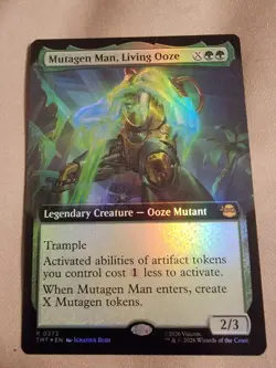 BRAND NEW Magic The Gathering: Mutagen Man, Living Ooze (Extended Art) TMNT Foil - Image 1