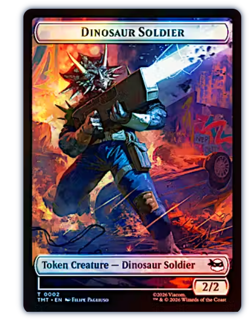 Copy Token (0001) // Dinosaur Soldier Token (0002) Foil Teenage Mutant Ninja - Image 2