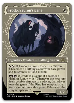 Frodo, Sauron's Bane (Showcase) #304 (NM) Lord of the Rings LTR Magic MTG - Image 1