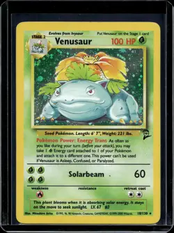 Pokemon Base Set 2 Venusaur Holo 18/130 - Image 1