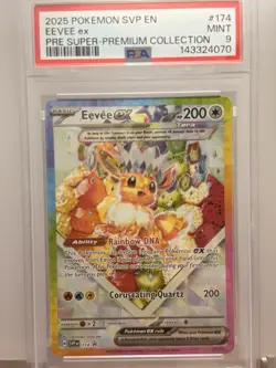 2025 POKEMON SVP EN-SV BLACK STAR PROMO #174 EEVEE EX PSA 9 - Image 1