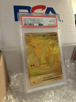 2025 POKEMON JPN INFERNO X MEGA ULTRA RARE #116 MEGA CHARIZARD X EX PSA 10 GOLD - Image 4