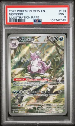 PSA 9 Nidoking Illustration Rare #174 2023 Pokemon Mew En 151 103742545 - Image 1