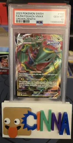 Rayquaza Vmax #102 Full Art Pokemon SWSH Crown Zenith PSA 10 - Image 1