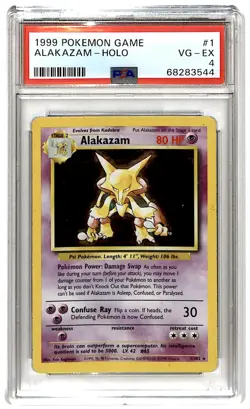 1999 Pokemon Game Holo Alakazam #1 PSA 4 ES6-2 - Image 1