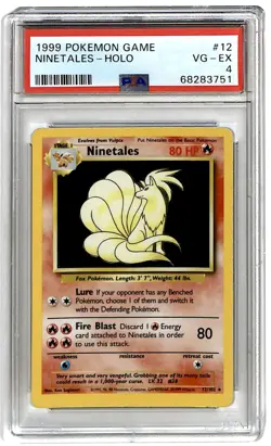 1999 Pokemon Game Holo Ninetales #12 PSA 4 ES6 - Image 1