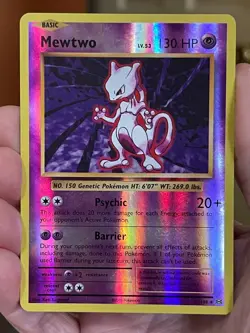 POKEMON MEWTWO 51/108 RARE REVERSE HOLOFOIL EVOLUTIONS NM CARD - Image 1