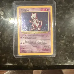 Pokemon Mewtwo Holo Rare Base Set 10/102 English 1999 TCG Card - Image 1