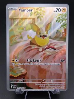 Pokemon TCG Yamper 099/094 Phantasmal Flames (PFL) Full Art Holo IR Near Mint - Image 1