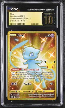 MEW Celebrations Holo Rare #025 CGC Pristine 10 Pokemon [Nostalgium] - Image 1