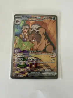 Pokemon Arven's Mabosstiff ex Special Illustration Rare Holo DRI 235/182 - Image 1