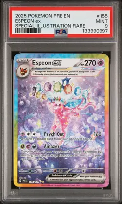 2025 POKEMON PRE EN-PRISMATIC EVOLUTIONS #155 ESPEON EX PSA 9 - Image 1