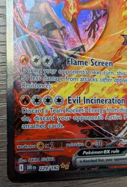Pokemon Team Rocket's Moltres Ex 229/182 - Destined Rivals - SIR Full Art - NM - Image 4