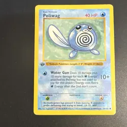 Pokemon TCG Poliwag 1st Edition Shadowless Base Set - Image 1