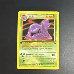 Pokemon TCG Grimer 1st Edition Fossil Rare non holo 48/62 - Image 1