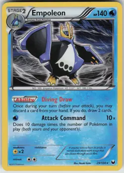 Pokemon Empoleon Holo Rare Dark Explorers 29/108 LP - Image 1