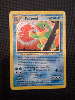 Pokemon TCG Politoed Neo Discovery Holo Damaged - Image 3