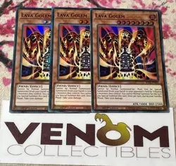 3x (M/NM) - *EURO* Lava Golem - RA01-EN001 - Super Rare - 1st Edition YuGiOh - Image 1