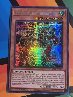 Yugioh! Armed Dragon Thunder LV7 MP22-EN002 Prismatic Secret Rare 1st Ed NM x1 - Image 1
