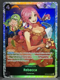 One Piece Card Game Rebecca OP05-091 Super Rare English Edition Reprint NM - Image 1
