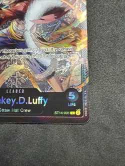 One Piece Monkey.D.Luffy (001) L Starter Deck 14: ST14-001 English Foil NM - Image 4
