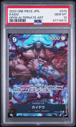 OP08-079 One Piece CCG Kaido Alt Art Japanese PSA 10 Gem Mint - Image 1