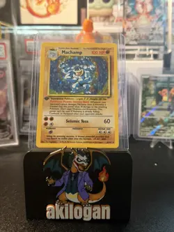 Machamp 8/102 Base Set 1st Edition Holo Rare Pokemon Card LP - NM - Image 1