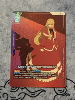Look Of Determination R+ Alt GD03-114 Gundam TCG Card Foil Steel Requiem Eng - Image 1