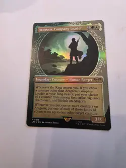 Aragorn, Company Leader (Showcase) (Surge Foil) -Foil Near Mint MTG - Image 1