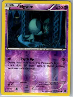 Elgyem 73/162 Reverse Holo XY - BREAKthrough - Pokemon Card - NM - Image 1