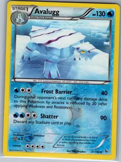 Avalugg 31/106 Reverse Holo XY - Flashfire - Pokemon Card - NM - Image 1