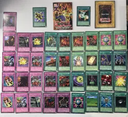 🐉 Vintage!! Konami Yu-Gi-Oh! 94 Card Lot w/ Rulebook & Deck Zone 1996 - Image 3