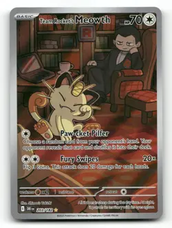 Team Rocket's Meowth 203/182 - Destined Rivals - Pokemon Card NM/M - Image 1
