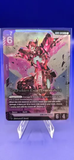 Gundam Card Game - Gundam Exia (Trans-Am) GD03-049 LR Steel Requiem English Holo - Image 1