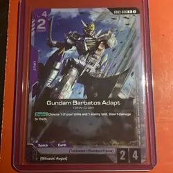 Gundam Barbatos Adapt Foil - GD03-056 - Gundam TCG Card Game NM NEVER PLAYED - Image 1