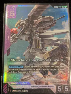 Gundam Card Game - Gundam Barbatos Lupus GD03-050 LR English Holofoil MINT - Image 1