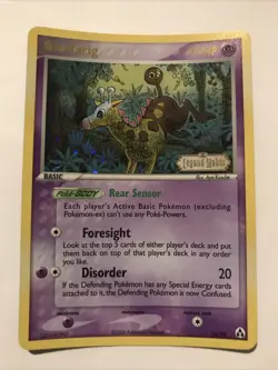 Girafarig 16/92 Legend Maker Holo Pokemon Stamped Card - Image 1