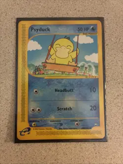 Pokemon TCG Aquapolis E Reader Series Psyduck Card 104/147 Common Non-Holo - Image 1