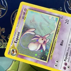 Espeon | 1/75 | Neo Discovery | Holo SWIRL | Pokemon Card | LP + - Image 3