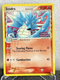 Seadra Stamped Reverse Holo 52/110 EX Holon Phantoms Pokemon Card NM - Image 1
