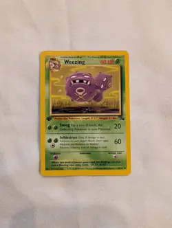 1999 Pokemon Weezing 1st Edition Fossil Set Card 45/62 Uncommon WOTC LP - Image 1