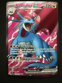 Salamence ex 177/159 Journey Together Holo NM/M PSA Contender Pokemon Card - Image 1
