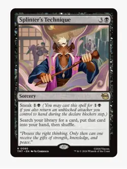 Splinter's Technique | MTG TMT TMNT | Rare | Black Sorcery Tutor Sneak | NM - Image 1
