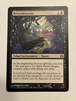 MTG Magic the Gathering MOR Morningtide Regular Rare English BITTERBLOSSOM NM - Image 1
