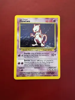 Mewtwo 10/130 Holo Rare Base Set 2 Pokemon Card NM - Image 1