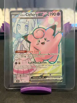 Pokemon Lillie's Clefairy EX Full Art Holo JTG EN 173/159 - NM/ Near Mint - Image 1