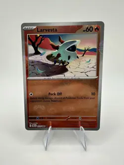 Larvesta 15/086 Master Ball Reverse Holo SV: Black Bolt Pokemon TCG 2025 NM - Image 1