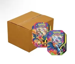 Pokemon TCG Mega Charizard ex Tins Case Of 6 Sealed - Image 1