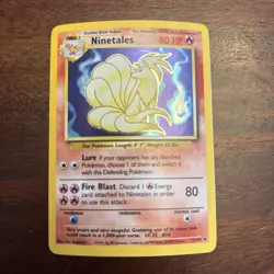 Ninetales 012/102 Base Set Holo WOTC LP Pokemon Card 1999 - Image 1